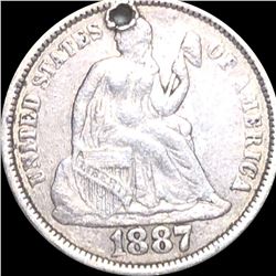 1887 Seated Liberty Dime LIGHTLY CIRCULATED
