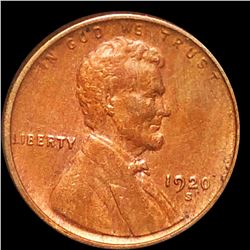 1920-S Lincoln Wheat Penny CLOSELY UNCIRCULATED