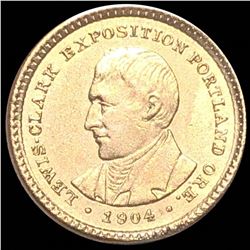 1904 Lewis-Clark Gold Dollar NEARLY UNCIRCULATED