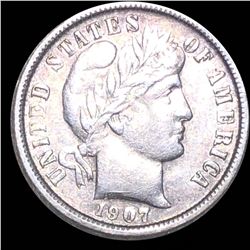 1907-O Barber Silver Dime XF