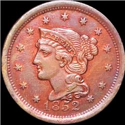 1852 Braided Hair Large Cent NEARLY UNCIRCULATED
