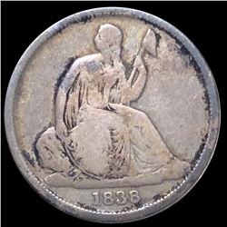 1838-O Seated Liberty Dime NICELY CIRCULATED