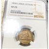 Image 1 : 1858 "LRG LETTERS" Flying Eagle Cent NGC - VF25