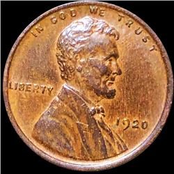 1920 Lincoln Wheat Penny CLOSELY UNCIRCULATED