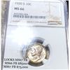 Image 1 : 1920-S Mercury Silver Dime NGC - MS66