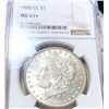Image 1 : 1880-CC Morgan Silver Dollar NGC - MS63+
