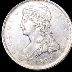 1839 Capped Bust Half Dollar AU+