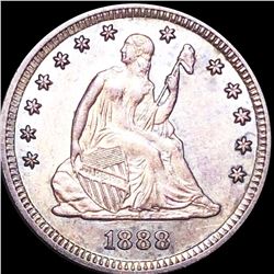 1888-S Seated Liberty Quarter CLOSELY UNC