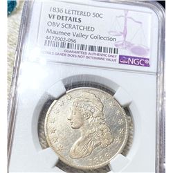 1836 LETTERED Capped Half Dollar NGC - VF DETAILS