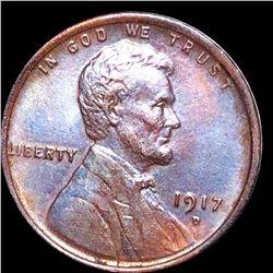 1917-D Lincoln Wheat Penny CLOSELY UNC