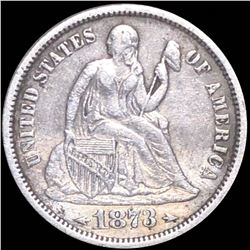 1873 Seated Liberty Dime LIGHTLY CIRCULATED