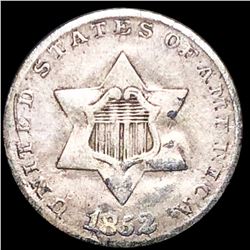 1852 Three Cent Silver LIGHTLY CIRCULATED