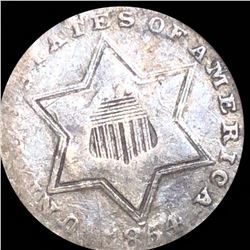 1854 Three Cent Nickel NICELY CIRCULATED