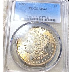 1886 Morgan Silver Dollar PCGS - MS61