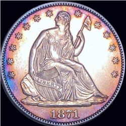 1871 Seated Half Dollar UNCIRCULATED