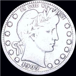1909-S Barber Silver Quarter NICELY CIRCULATED