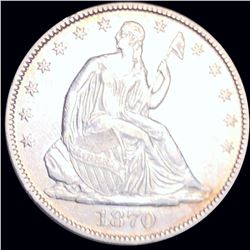1870 Seated Half Dollar CLOSELY UNCIRCULATED