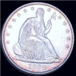 1869 Seated Half Dollar CHOICE PROOF