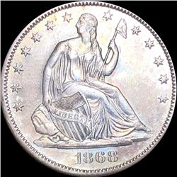 1868-S Seated Half Dollar CLOSELY UNCIRCULATED