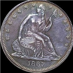 1867 Seated Half Dollar CHOICE PROOF