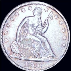 1866-S Seated Half Dollar CLOSELY UNCIRCULATED