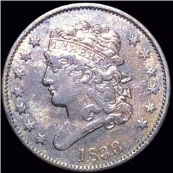 1833 Classic Head Half Cent NEARLY UNCIRCULATED