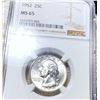 Image 1 : 1952 Washington Quarter NGC - MS65