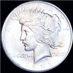 1921 Silver Peace Dollar NEARLY UNCIRCULATED