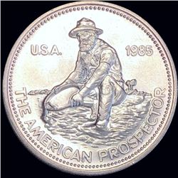 1985 The American Prospector .999 Silver Oz Round