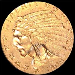 1909-D $5 Gold Half Eagle UNCIRCULATED