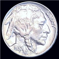 1937-D "3-LEGGED" Buffalo Nickel ABOUT UNC