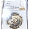 Image 1 : 1960 Franklin Half Dollar NGC - MS64