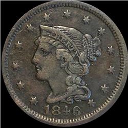 1846 Braided Hair Large Cent LIGHTLY CIRCULATED