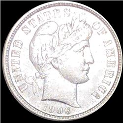 1906-D Barber Silver Dime ABOUT UNCIRCULATED