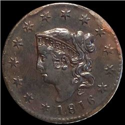 1816 Coronet Head Large Cent XF