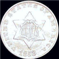 1853 Three Cent Silver UNCIRCULATED