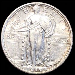 1917-S Standing Liberty Quarter FULL HEAD UNC