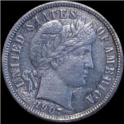 1907-S Barber Silver Dime CLOSELY UNCIRCULATED