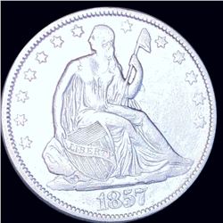 1857 Seated Liberty Dollar NEARLY UNCIRCULATED