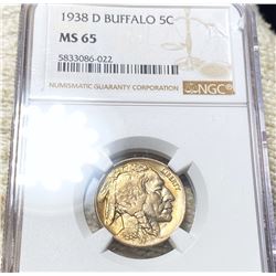 1938-D Buffalo Head Nickel NGC - MS65