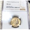 Image 1 : 1938-D Buffalo Head Nickel NGC - MS65