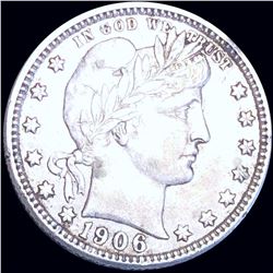 1906-D Barber Silver Quarter NEARLY UNCIRCULATED
