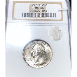1947-D Washington Quarter NGC - MS66