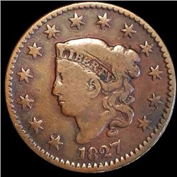 1827 Coronet Head Large Cent NICELY CIRCULATED