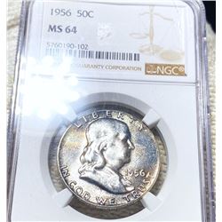 1956 Franklin Half Dollar NGC - MS64
