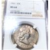 Image 1 : 1961 Franklin Half Dollar NGC - MS64