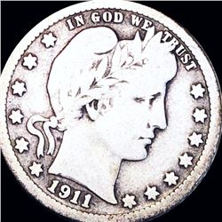 1911 Barber Silver Quarter NICELY CIRCULATED