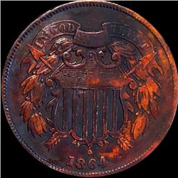 1864 Two Cent Piece ABOUT UNCIRCULATED