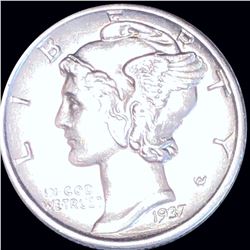 1937-D Mercury Silver Dime UNCIRCULATED
