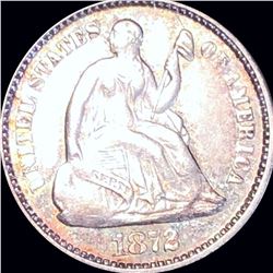 1872 Seated Liberty Half Dime NEARLY UNCIRCULATED